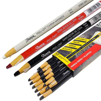 Imagem de Lapis Dermatografico Sharpie Pro Sobrancelha Olho Pele Vidro 12 unidades