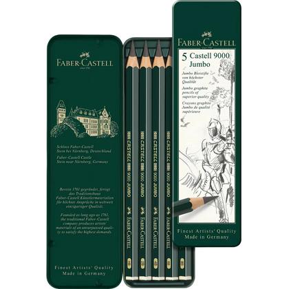 Imagem de Lápis Grafite Jumbo Faber Castell 5 Graduação Hb 2B 4B 6B 8B