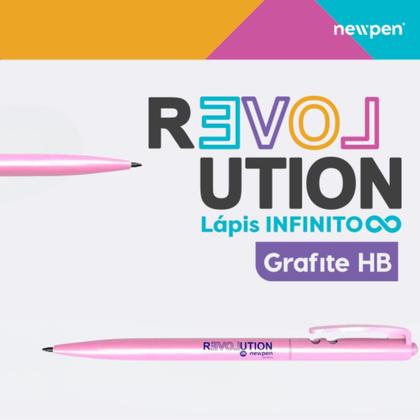 Imagem de Lapis Grafite Revolution Retratil Metallic Rose Hb Newpen