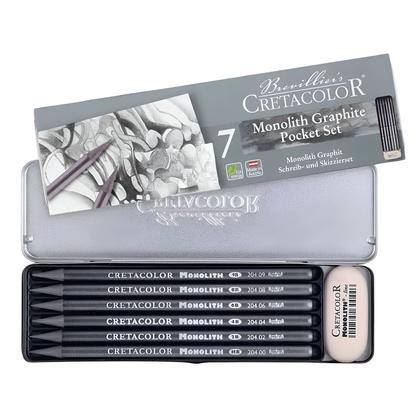 Imagem de Lápis Graphite Monolith Pocket Set Cretacolor 7 Peças