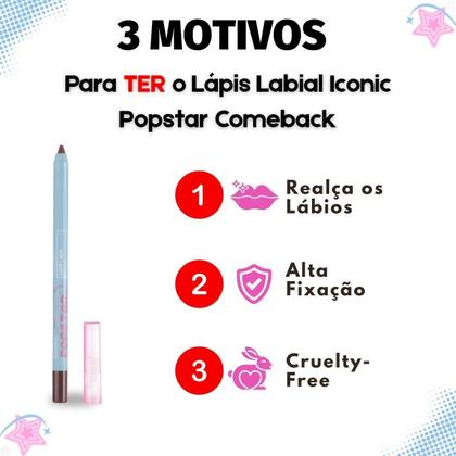 Imagem de Lapis Labial Ruby Rose Iconic Popstar Comeback Hb-l6700-2