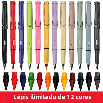 Imagem de Lápis Mágico Apagável Ecológico Com Ponta Substituível Para Estudantes, Crianças, Desenho, Material