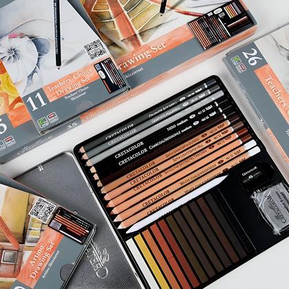Imagem de Lápis para Desenho Artino Drawing Set Cretacolor 10 Peças