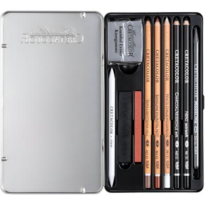 Imagem de Lápis para Desenho Artino Drawing Set Cretacolor 10 Peças
