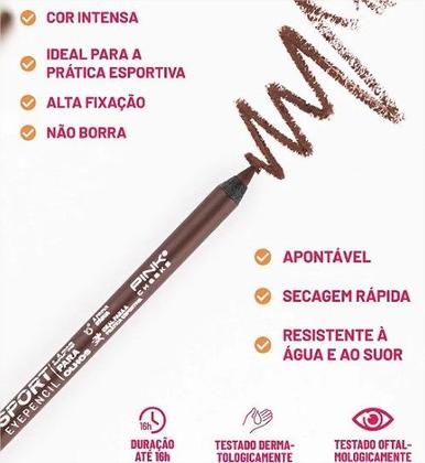 Imagem de Lapis para Olhos Prova D'agua Sport Eyepencil Marrom - Pink Cheeks