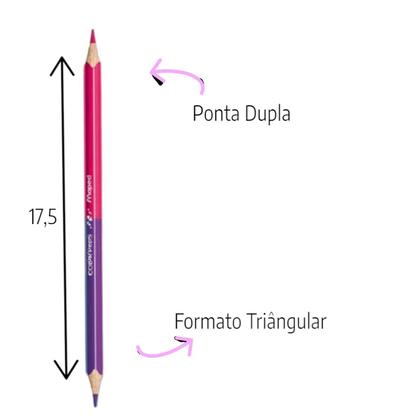 Imagem de Lápis Ponta Dupla 12 Lápis 24 Cores Maped Color'Peps 