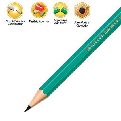 Imagem de Lápis Preto BIC Evolution, Grafite HB Nº 2, Com Corpo Verde Hexagonal - 4 UN