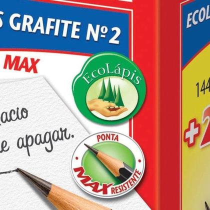 Imagem de Lapis Preto Sextavado Ecolapis N.2B Preto Cx.C/144 Faber-Castell