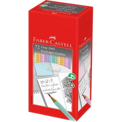 Imagem de Lapis Preto Triangular 2001 Tons Pastel Faber-Castell Cx/72
