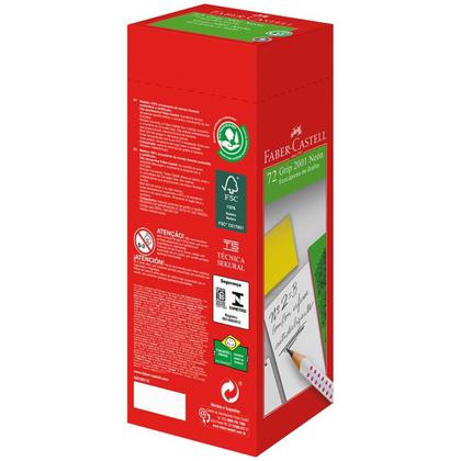 Imagem de Lápis Preto Triangular Ecolápis GRIP 2001 Neon - Caixa com 72 Unidades