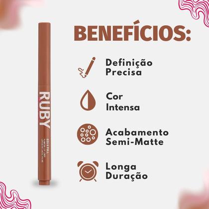 Imagem de Lapiseira Labial Volume Ruby Kisses Big e Full Nude Beige Rpu01b