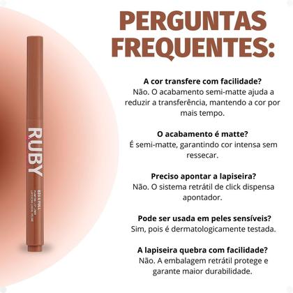 Imagem de Lapiseira Labial Volume Ruby Kisses Big e Full Nude Beige Rpu01b