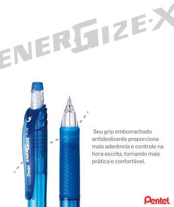 Imagem de Lapiseira Pentel Energize - X PL105 0.5 Grip Emborrachado Antideslizante Borracha Na Ponta Cores Variadas
