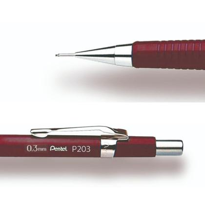 Imagem de Lapiseira Pentel Sharp P200 0.3 mm Japonesa Vermelho