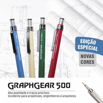 Imagem de Lapiseira Profissional Pentel Graphgear 500 Cores Novas
