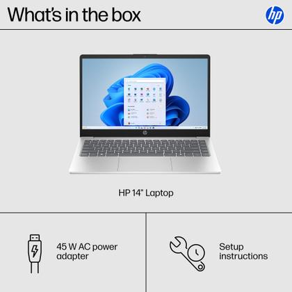 Imagem de Laptop HP de 14 polegadas, tela HD, Intel Core i3-N305, 8 GB de RAM, SSD de 256 GB, Windows 11 Home no modo S
