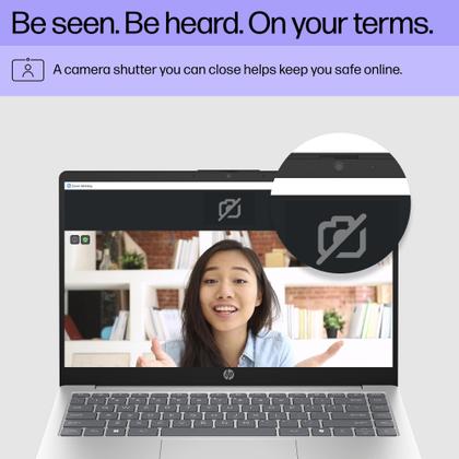 Imagem de Laptop HP de 14 polegadas, tela HD, Intel Core i3-N305, 8 GB de RAM, SSD de 256 GB, Windows 11 Home no modo S