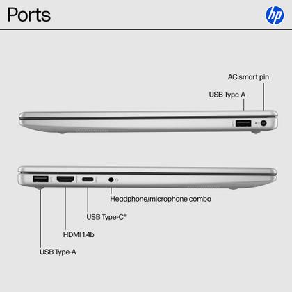 Imagem de Laptop HP de 14 polegadas, tela HD, Intel Core i3-N305, 8 GB de RAM, SSD de 256 GB, Windows 11 Home no modo S