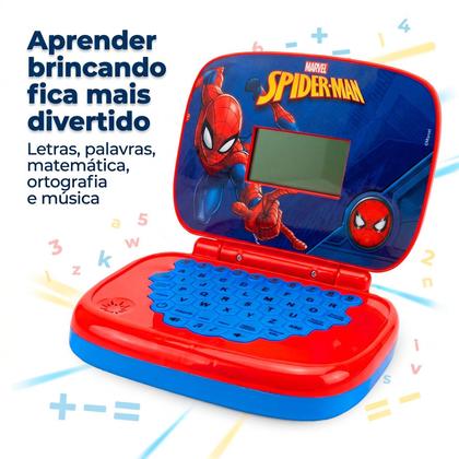 Imagem de Laptop Infantil Bilíngue Homem Aranha Notebook Educativo Inglês Português Para Criança - Candide