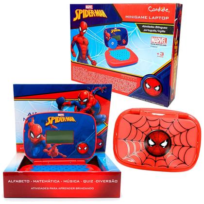 Imagem de Laptop Infantil Bilíngue Homem Aranha Notebook Educativo Inglês Português Para Criança - Candide