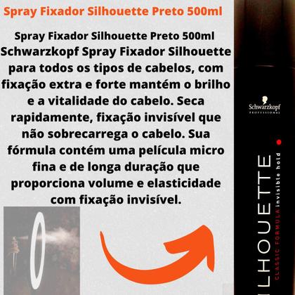 Imagem de laque Lacquer Silhouette Fixador Spray Extra Forte Schwarzkopf 500ml