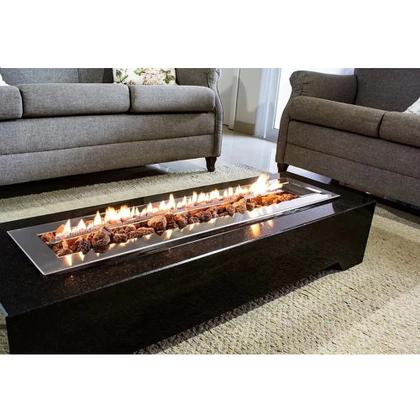 Imagem de Lareira a Gás de Embutir com Tampa em Aço Inox Stile 100 Cm - JX Metais