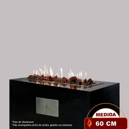 Imagem de Lareira a Gás Externa - Fire Pit - Retangular 60cm - Fogo & Art