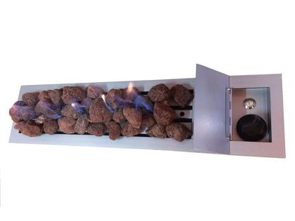 Imagem de Lareira a Gás Fogo e Art Bella de 90cm Gás GLP com pedras vulcânicas