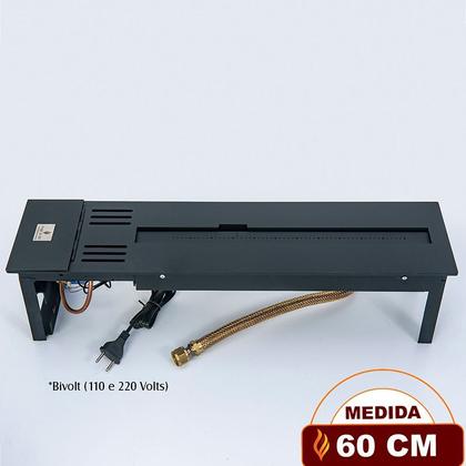 Imagem de Lareira a gás Fogo e Art Luna de 60cm Gás com pedras vulcânicas