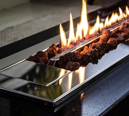 Imagem de Lareira a gas stile para area externas com tampa inox 304 med. 1,20x23,5x19cm - jx metais