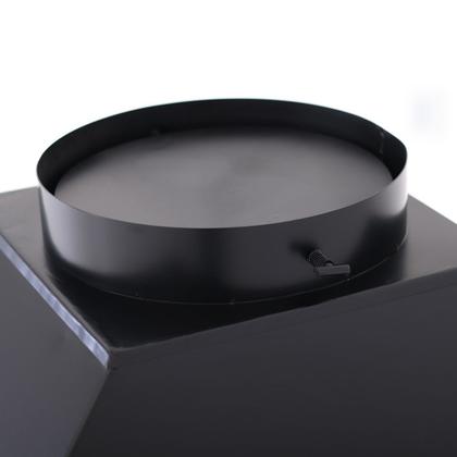 Imagem de Lareira De Meio Com Kit Instalação Preto Fornos Pinhal Com Canos