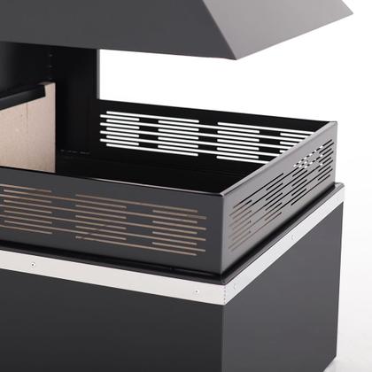 Imagem de Lareira De Meio Com Kit Instalação Preto Fornos Pinhal Com Canos