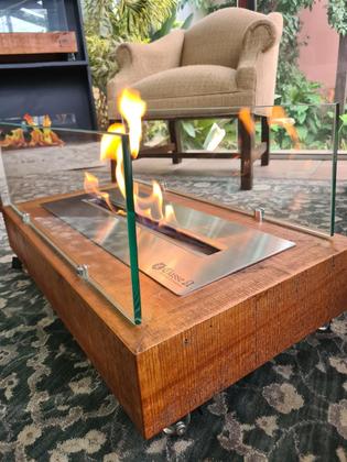 Imagem de Lareira Eco Classe A Álcool-Portátil Rústica Queimador 70Cm