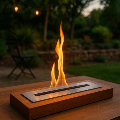 Imagem de Lareira Ecológica Cozix com Molde em Madeira 80cm