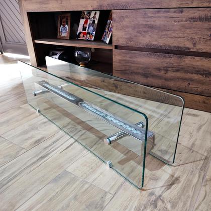 Imagem de Lareira Ecológica Grande 90cm Completa Etanol/Álcool Inox