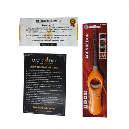 Imagem de Lareira Ecológica Portátil Queimador Inox 40cm Etanol/Álcool Magic Fire