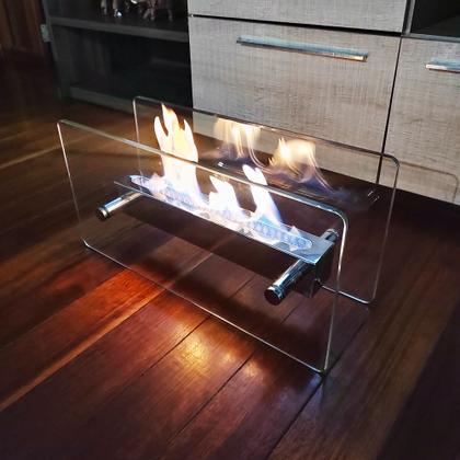 Imagem de Lareira Ecológica Portátil Queimador Inox 40cm Etanol/Álcool Magic Fire