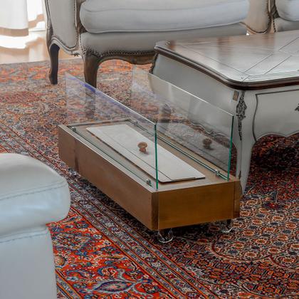 Imagem de Lareira Ecológica - Queimador De 60cm Madeira E Aço