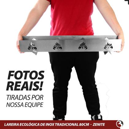 Imagem de Lareira Ecológica Tradicional Portatil em Inox 80cm à Álcool/Etanol - Zenite
