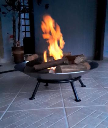 Imagem de Lareira Externa 80cm p/ Jardim a Lenha Fogueira