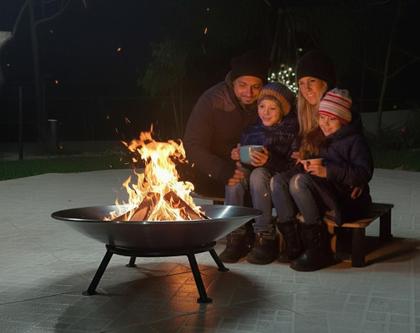 Imagem de Lareira Externa 80cm p/ Jardim a Lenha Fogueira