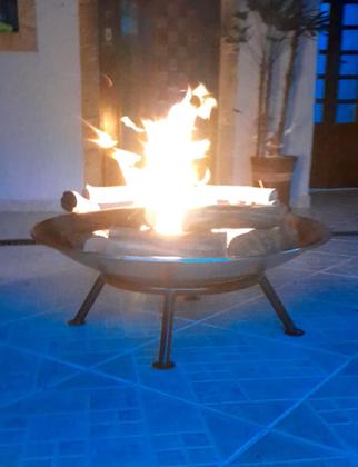 Imagem de Lareira Externa 80cm p/ Jardim a Lenha Fogueira