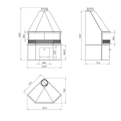 Imagem de Lareira Master de Canto TR1557 Transfor