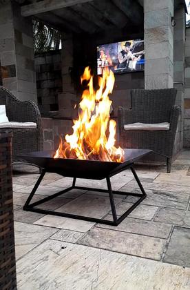 Imagem de Lareira Para Jardim 50cm Externa A Lenha Portátil