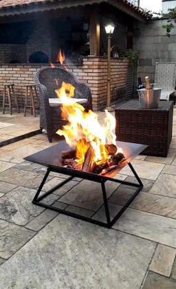 Imagem de Lareira Para Jardim 50cm Externa A Lenha Portátil