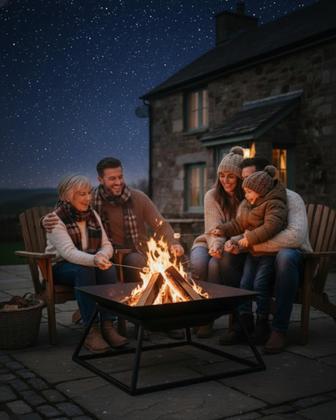 Imagem de Lareira Para Jardim 50cm Externa A Lenha Portátil