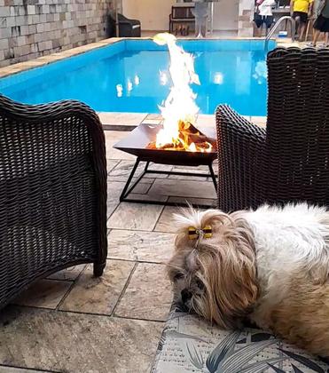 Imagem de Lareira Para Jardim 50cm Externa A Lenha Portátil