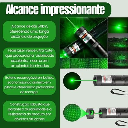 Imagem de Laser Caneta Verde Super Forte Recarregavel Longo Alcance Resistente À Água