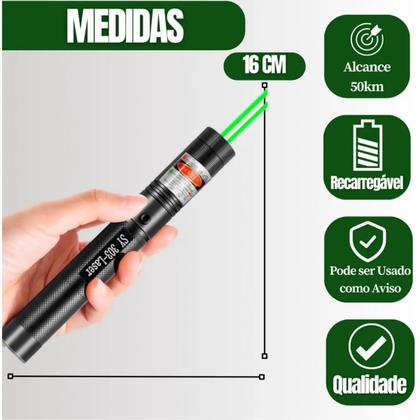 Imagem de Laser Caneta Verde Super Forte Recarregavel Longo Alcance Resistente À Água