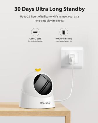 Imagem de Laser Cat Toy ROJECO Auto Random Motion com 3 modos de velocidade